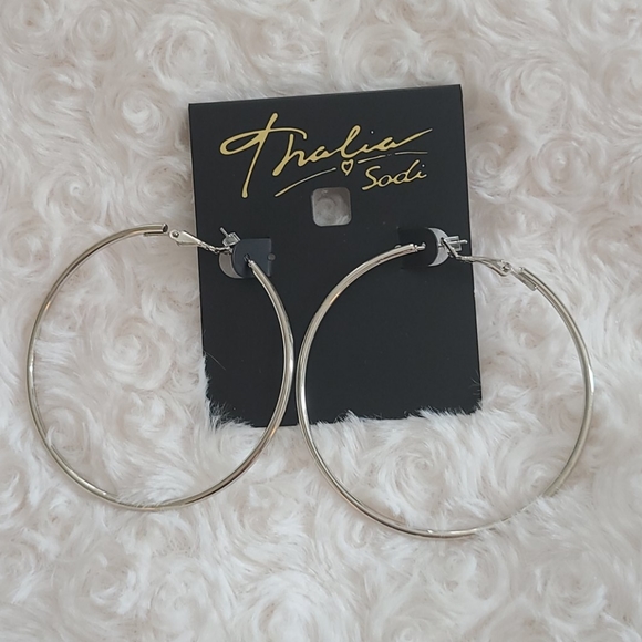 Thalia Sodi Jewelry - Thalia Sodi Large Silver Hoops